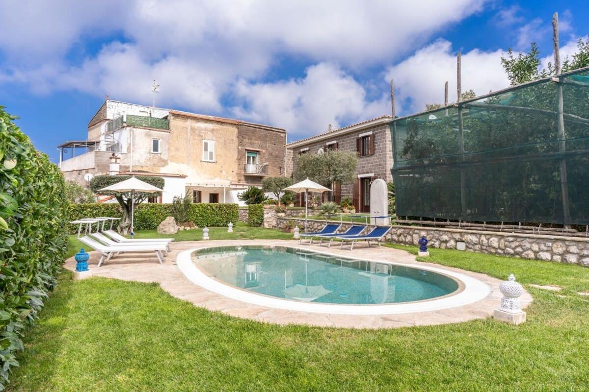 Villa Mimosa Rustic Elegance Views & Pool Massa Lubrense Eksteriør bilde